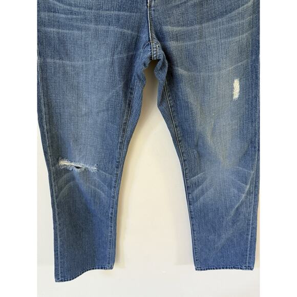 J Crew Jeans Vintage Slim Straight Womens 32 Blue Denim Mid Rise Medium Wash - Picture 2 of 14